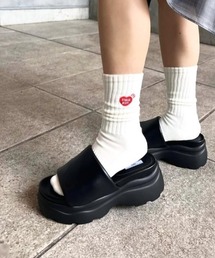 【R&E】パテッドワイドカバースポーツサンダル