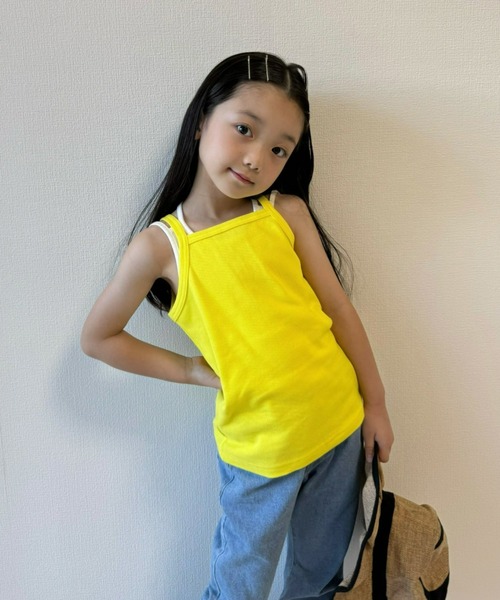 CIAOPANIC TYPY（チャオパニックティピー）の「【KIDS】リブタンクトップ（タンクトップ・キッズ・イエロー/ブルー/ブラック/ピンク・X-LARGE/SMALL/XX-LARGE/LARGE/MEDIUM）」の4枚目の写真