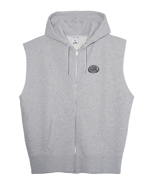 X-girl(エックスガール)の「OVAL LOGO ZIP UP SWEAT VEST(パーカー・レディース・アッシュ/ブラック/ブラウン・S/M)」の17枚目の写真