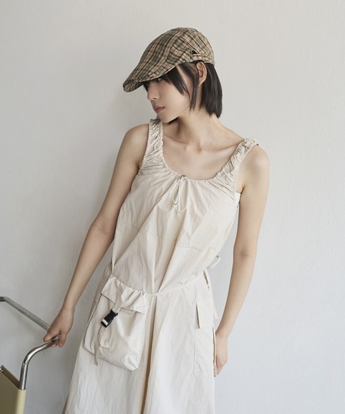 UNE MANSION(ユヌマンション)の「ビンテージユニークチェックハンチングキャップ(ハンチング/ベレー帽・レディース・レッド/ベージュ/ネイビー・ONE SIZE)」の9枚目の写真