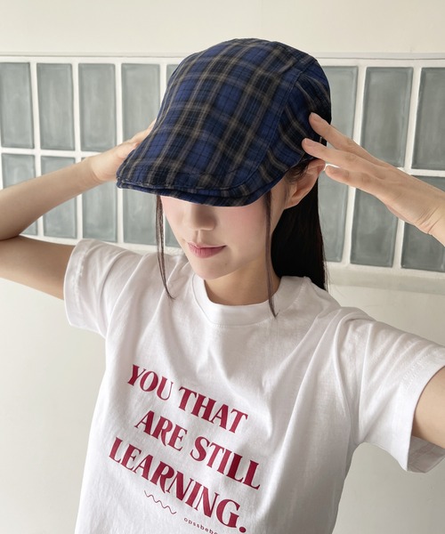 UNE MANSION(ユヌマンション)の「ビンテージユニークチェックハンチングキャップ(ハンチング/ベレー帽・レディース・レッド/ベージュ/ネイビー・ONE SIZE)」の18枚目の写真