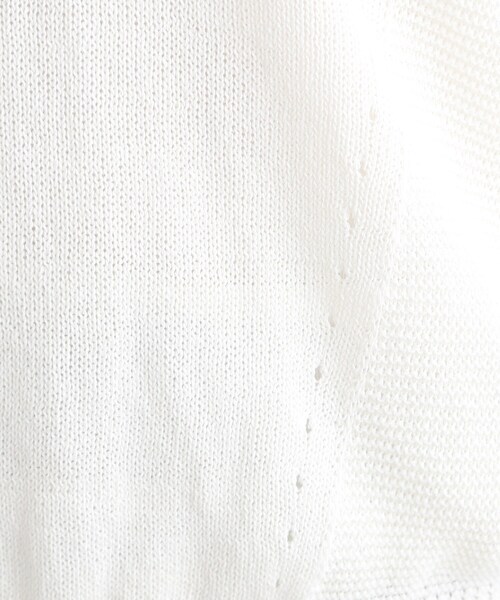 INDIVI（インディヴィ）の「◆【洗える／サマーニット】無縫製ペーパーヤーンアシメ編地ニット（ニット/セーター・レディース・ブルー/ブラック/ホワイト/ライトグレー/マスタード・05/13/15 /19/38/34）」の10枚目の写真