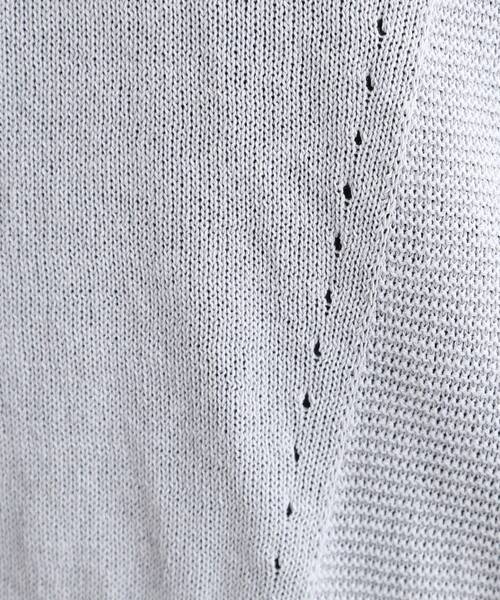 INDIVI（インディヴィ）の「◆【洗える／サマーニット】無縫製ペーパーヤーンアシメ編地ニット（ニット/セーター・レディース・ブルー/ブラック/ホワイト/ライトグレー/マスタード・05/13/15 /19/38/34）」の14枚目の写真