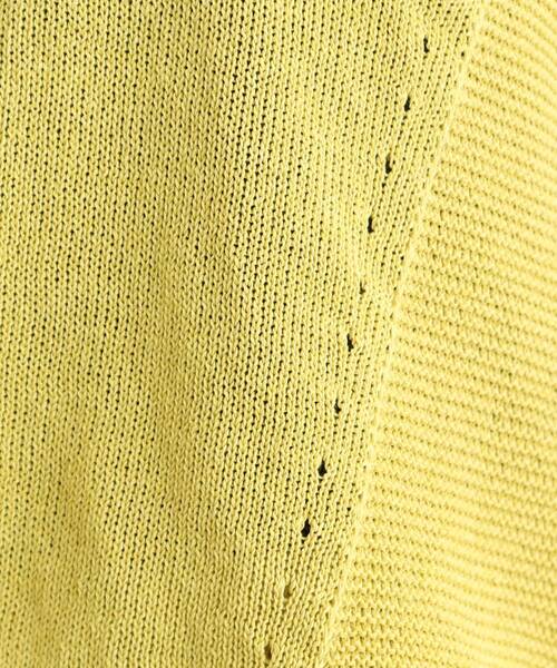 INDIVI（インディヴィ）の「◆【洗える／サマーニット】無縫製ペーパーヤーンアシメ編地ニット（ニット/セーター・レディース・ブルー/ブラック/ホワイト/ライトグレー/マスタード・05/13/15 /19/38/34）」の22枚目の写真