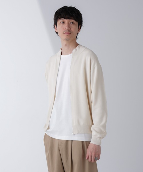 NANO universe（ナノユニバース）の「14ゲージミラノリブドライバーズニット(手洗い可能)（ニット/セーター・メンズ・ブラック/グレー系その他4/ベージュ系その他・L/M）」の5枚目の写真