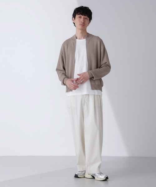 NANO universe（ナノユニバース）の「14ゲージミラノリブドライバーズニット(手洗い可能)（ニット/セーター・メンズ・ブラック/グレー系その他4/ベージュ系その他・L/M）」の13枚目の写真