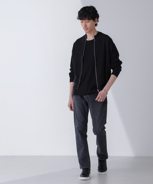 NANO universe（ナノユニバース）の「14ゲージミラノリブドライバーズニット(手洗い可能)（ニット/セーター・メンズ・ブラック/グレー系その他4/ベージュ系その他・L/M）」の18枚目の写真