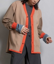 レイヤードニットカーディガン