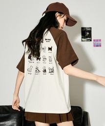動物グラフィック ラグラン Tシャツ