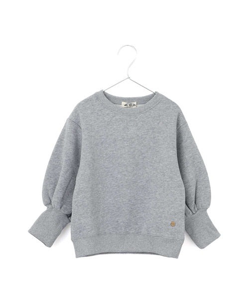 MAKE YOUR DAY（メイクユアデイ）の「袖ボリューム裏起毛無地トレーナー■80～140cm（スウェット・キッズ・ブルー/グレー/ブラック・80/90/100/110/120/130/140）」の2枚目の写真