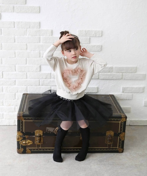 Rora（ローラ）の「ハートリナ スウェット（スウェット・キッズ・オフホワイト・150cm/110cm/120cm/130cm/140cm）」の4枚目の写真