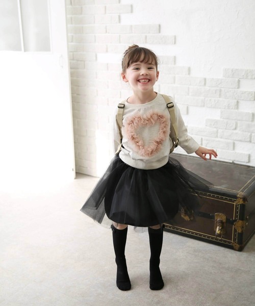 Rora（ローラ）の「ハートリナ スウェット（スウェット・キッズ・オフホワイト・150cm/110cm/120cm/130cm/140cm）」の5枚目の写真