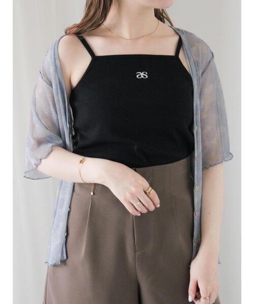 ehka sopo（エヘカソポ）の「ラメシアーVネックカーディガン（カーディガン/ボレロ・レディース・ブラック/キナリ/ピンク/ブルー・F）」の17枚目の写真