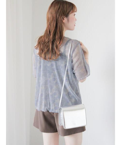 ehka sopo（エヘカソポ）の「ラメシアーVネックカーディガン（カーディガン/ボレロ・レディース・ブラック/キナリ/ピンク/ブルー・F）」の20枚目の写真