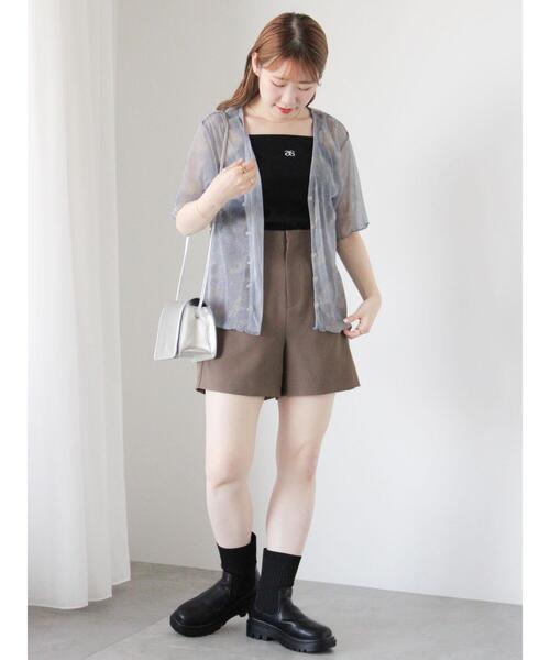 ehka sopo（エヘカソポ）の「ラメシアーVネックカーディガン（カーディガン/ボレロ・レディース・ブラック/キナリ/ピンク/ブルー・F）」の11枚目の写真