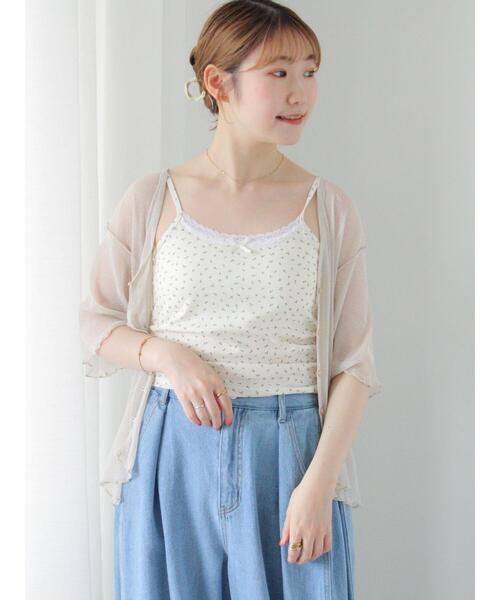 ehka sopo（エヘカソポ）の「ラメシアーVネックカーディガン（カーディガン/ボレロ・レディース・ブラック/キナリ/ピンク/ブルー・F）」の15枚目の写真