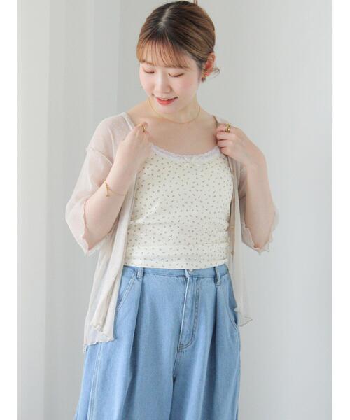 ehka sopo（エヘカソポ）の「ラメシアーVネックカーディガン（カーディガン/ボレロ・レディース・ブラック/キナリ/ピンク/ブルー・F）」の22枚目の写真