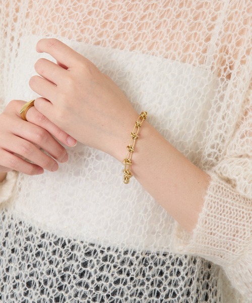 PAPILLONNER（パピヨネ）の「ステンレスチェーンブレスレット（ブレスレット・レディース・シルバー/ゴールド・FREE）」の2枚目の写真