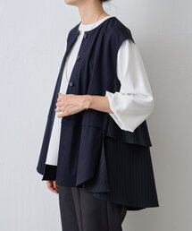 LIVETART | 《LIVETART》ストライプフリルチュニック(シャツ/ブラウス)