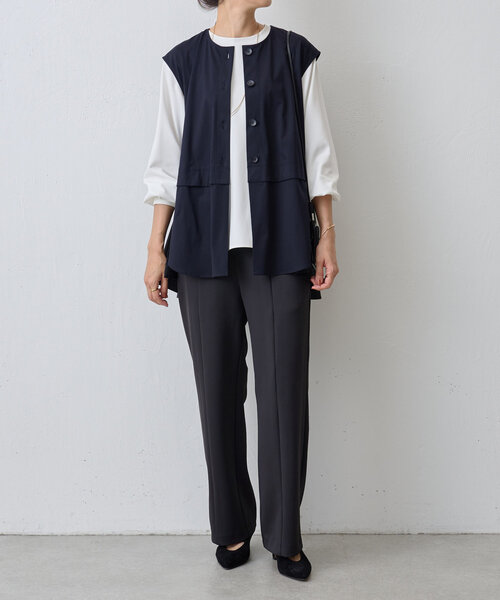 LIVETART（リヴェタート）の「《LIVETART》ストライプフリルチュニック（シャツ/ブラウス・レディース・ネイビー・FREE）」の9枚目の写真