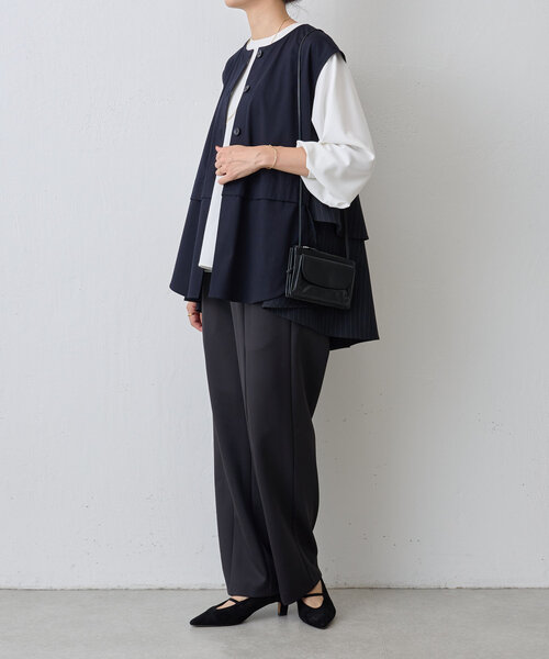 LIVETART（リヴェタート）の「《LIVETART》ストライプフリルチュニック（シャツ/ブラウス・レディース・ネイビー・FREE）」の10枚目の写真