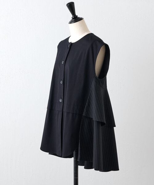 LIVETART（リヴェタート）の「《LIVETART》ストライプフリルチュニック（シャツ/ブラウス・レディース・ネイビー・FREE）」の16枚目の写真