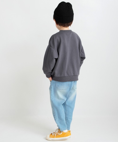 BRANSHES（ブランシェス）の「ガーデナーテーパードデニムパンツ（デニムパンツ・キッズ・ネイビー/カラフル/ブルー/グレー・80/90/100/160/110/140/120/130/150）」の11枚目の写真