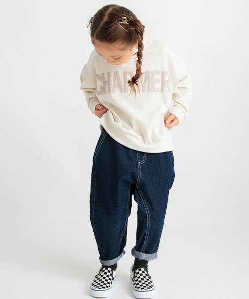 BRANSHES（ブランシェス）の「ガーデナーテーパードデニムパンツ（デニムパンツ・キッズ・ネイビー/カラフル/ブルー/グレー・80/90/100/160/110/140/120/130/150）」の5枚目の写真