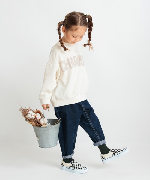 BRANSHES（ブランシェス）の「ガーデナーテーパードデニムパンツ（デニムパンツ・キッズ・ネイビー/カラフル/ブルー/グレー・80/90/100/160/110/140/120/130/150）」の6枚目の写真