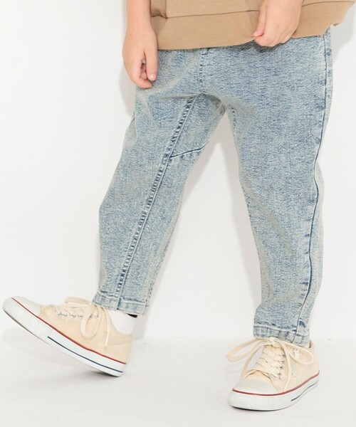 BRANSHES（ブランシェス）の「ガーデナーテーパードデニムパンツ（デニムパンツ・キッズ・ネイビー/カラフル/ブルー/グレー・80/90/100/160/110/140/120/130/150）」の12枚目の写真