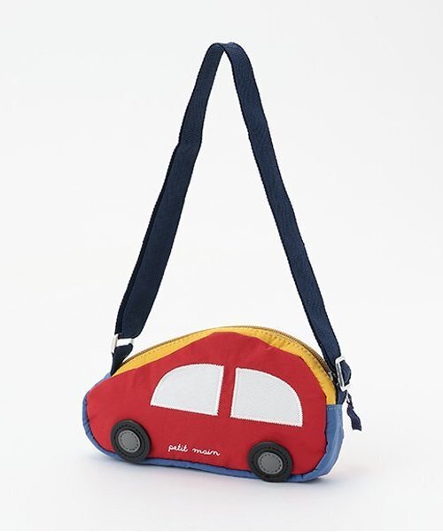 petit main（プティマイン）の「くるまショルダーバッグ（ショルダーバッグ・キッズ・レッド/グリーン・FREE）」の2枚目の写真