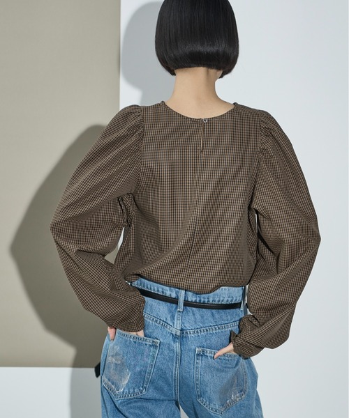 THE YOn（ザヨン）の「コルセットデザインギンガムチェックブラウス
