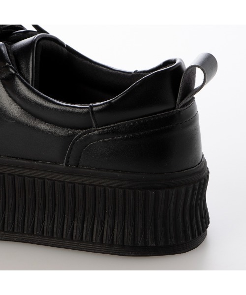 noyau（ノヤウ）の「ビジュー付き厚底レースアップスニーカー（スニーカー・レディース・シルバー/ブラック/ホワイト・S/M/L/LL）」の18枚目の写真