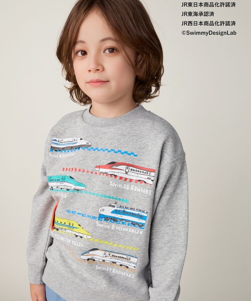 BEAMS mini（ビームスミニ）の「オールスター トレイン スウェット （90～150cm）（スウェット・キッズ・ホワイト系その他5/ライトグレー/ネイビー・90/120/130/150/100/110/140）」の3枚目の写真