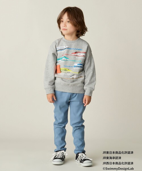 BEAMS mini（ビームスミニ）の「オールスター トレイン スウェット （90～150cm）（スウェット・キッズ・ホワイト系その他5/ライトグレー/ネイビー・90/120/130/150/100/110/140）」の4枚目の写真