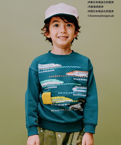 BEAMS mini（ビームスミニ）の「オールスター トレイン スウェット （90～150cm）（スウェット・キッズ・ホワイト系その他5/ライトグレー/ネイビー・90/120/130/150/100/110/140）」の11枚目の写真