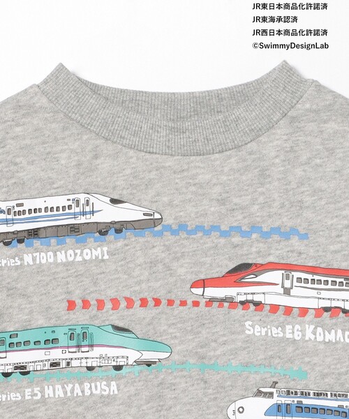 BEAMS mini（ビームスミニ）の「オールスター トレイン スウェット （90～150cm）（スウェット・キッズ・ホワイト系その他5/ライトグレー/ネイビー・90/120/130/150/100/110/140）」の18枚目の写真