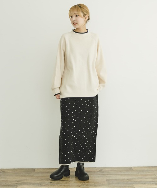 ITEMS URBANRESEARCH(アイテムズ アーバンリサーチ)の「ハイショクリブニットプルオーバー(ニット/セーター・レディース・グレー/オフホワイト/ブラック・FREE)」の10枚目の写真