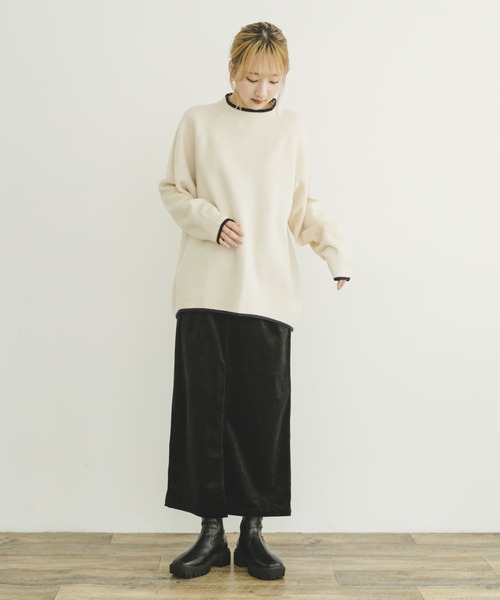 ITEMS URBANRESEARCH(アイテムズ アーバンリサーチ)の「ハイショクリブニットプルオーバー(ニット/セーター・レディース・グレー/オフホワイト/ブラック・FREE)」の11枚目の写真