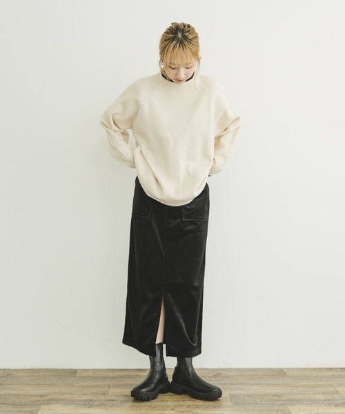 ITEMS URBANRESEARCH(アイテムズ アーバンリサーチ)の「ハイショクリブニットプルオーバー(ニット/セーター・レディース・グレー/オフホワイト/ブラック・FREE)」の12枚目の写真