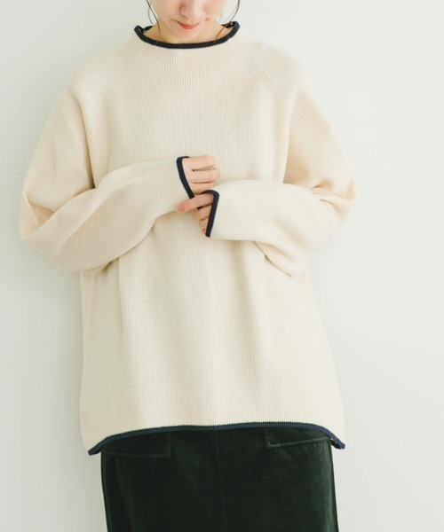 ITEMS URBANRESEARCH(アイテムズ アーバンリサーチ)の「ハイショクリブニットプルオーバー(ニット/セーター・レディース・グレー/オフホワイト/ブラック・FREE)」の14枚目の写真