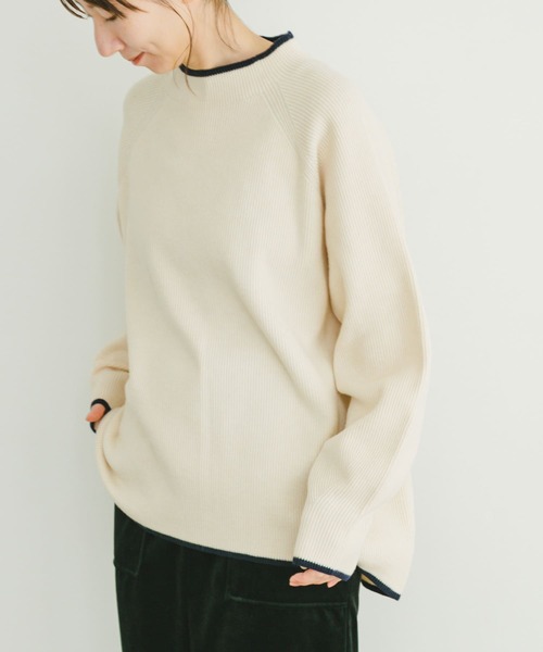 ITEMS URBANRESEARCH(アイテムズ アーバンリサーチ)の「ハイショクリブニットプルオーバー(ニット/セーター・レディース・グレー/オフホワイト/ブラック・FREE)」の15枚目の写真