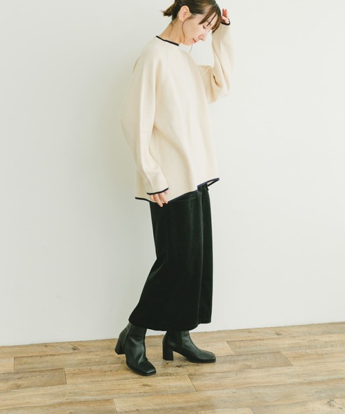 ITEMS URBANRESEARCH(アイテムズ アーバンリサーチ)の「ハイショクリブニットプルオーバー(ニット/セーター・レディース・グレー/オフホワイト/ブラック・FREE)」の18枚目の写真