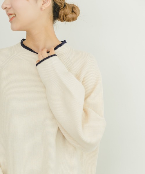 ITEMS URBANRESEARCH(アイテムズ アーバンリサーチ)の「ハイショクリブニットプルオーバー(ニット/セーター・レディース・グレー/オフホワイト/ブラック・FREE)」の20枚目の写真