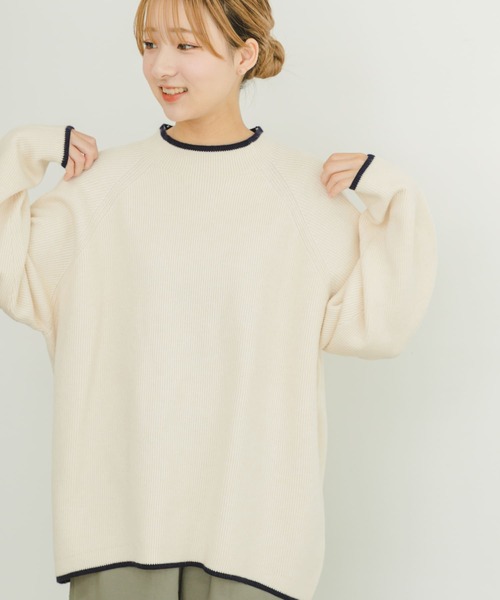 ITEMS URBANRESEARCH(アイテムズ アーバンリサーチ)の「ハイショクリブニットプルオーバー(ニット/セーター・レディース・グレー/オフホワイト/ブラック・FREE)」の21枚目の写真