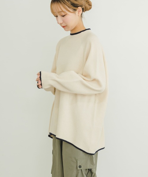 ITEMS URBANRESEARCH(アイテムズ アーバンリサーチ)の「ハイショクリブニットプルオーバー(ニット/セーター・レディース・グレー/オフホワイト/ブラック・FREE)」の22枚目の写真