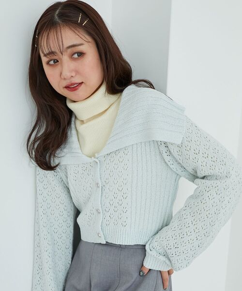 MAJESTIC LEGON(マジェスティックレゴン)の「ベーシックタートルニット(ニット/セーター・レディース・アイボリー/ホワイト系その他2/グレー/ブラック/モカ/ボルドー/ブラウン/ピンク/ライトグリーン/ブルー/ラベンダー・MEDIUM)」の3枚目の写真