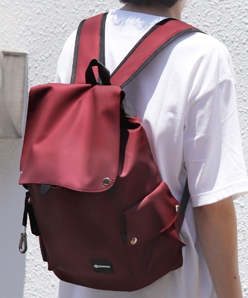 florist（フローリスト）の「【改良版】【防水/撥水】メンズレディース兼用大容量フラップカジュアルリュック（バックパック/リュック・レディース・グレー系1/ブラック系1/ブラック系3/グリーン系1/ブルー系2/ブラック系2/グリーン系3/ブラウン系3/レッド系1/ホワイト系2/レッド系2/グレー系3・FREE）」の11枚目の写真