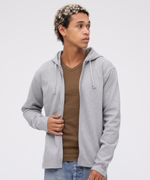 DAILY/デイリー》RIB ZIP PARKA / デイリー 長袖 リブ ジップ