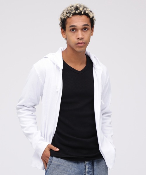 《DAILY/デイリー》RIB ZIP PARKA / デイリー 長袖 リブ ジップパーカー デイリーウェア / AVIREX / アヴィレックス（パーカー）｜AVIREX（アヴィレックス）